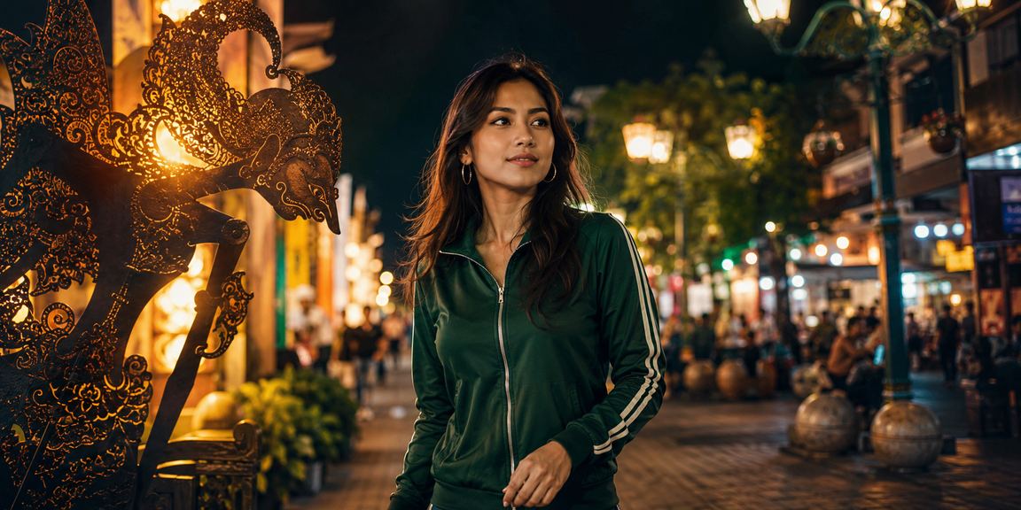 Layar taruhan olahraga di tengah keramaian pasar malam dengan banyak pilihan event
